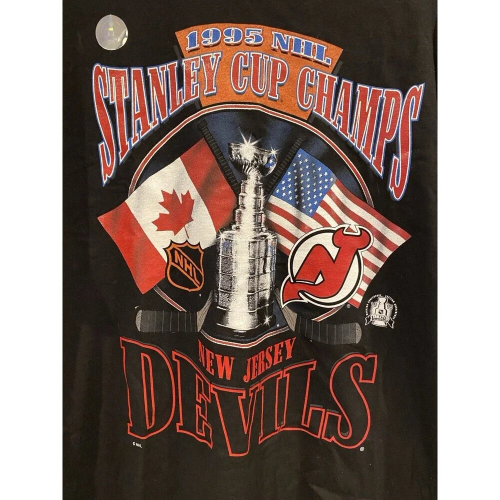 BNWT Starter 1995 NHL New Jersey Devils Stanley Cup T Shirt Size XL Hockey